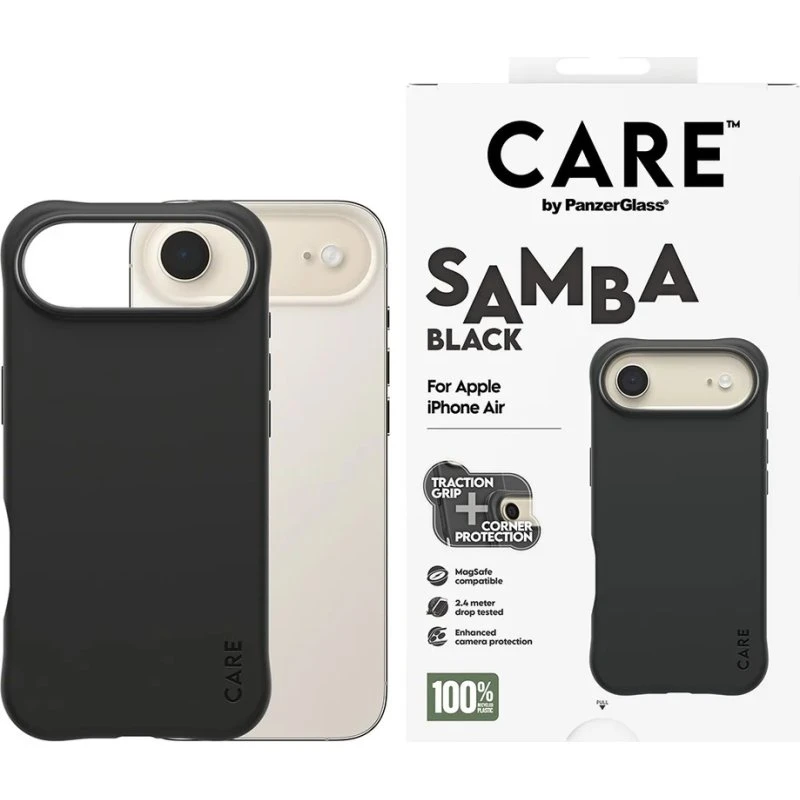 PanzerGlass CARE Fashion Samba MagSafe Cover til iPhone Air (2025) Sort