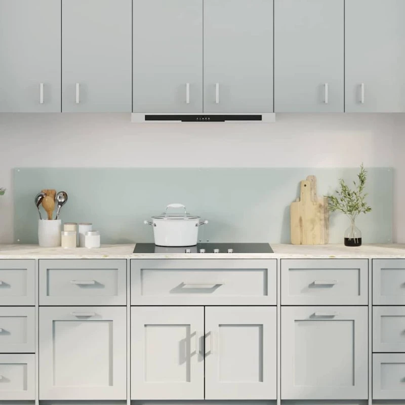vidaXL Køkkenbacksplash 2 stk Hvid 100 x 40 cm hærdet glas