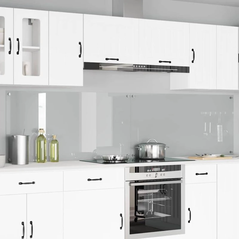 vidaXL Køkkenbacksplash 2 stk, transparent hærdet glas, 120 x 60 cm
