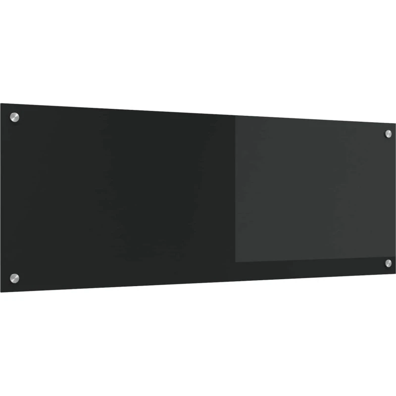vidaXL Køkkenbacksplash Sort 110 x 40 cm hærdet glas