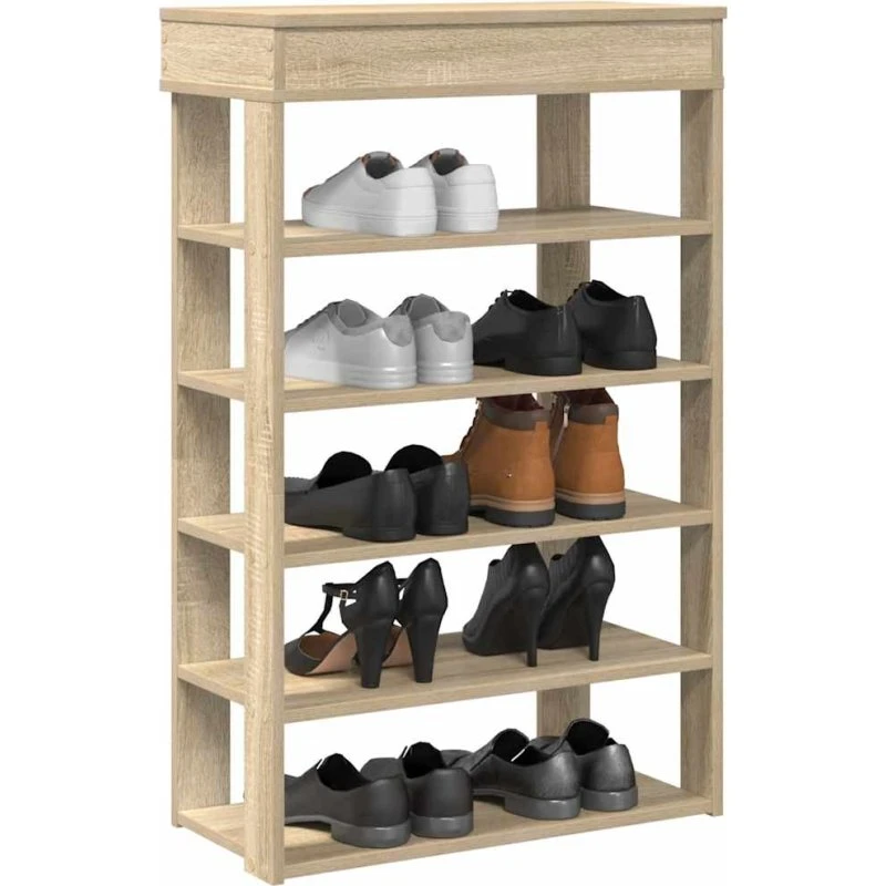 vidaXL Skoreol 60x30x98 cm Konstrueret Træ Sonoma-Eg