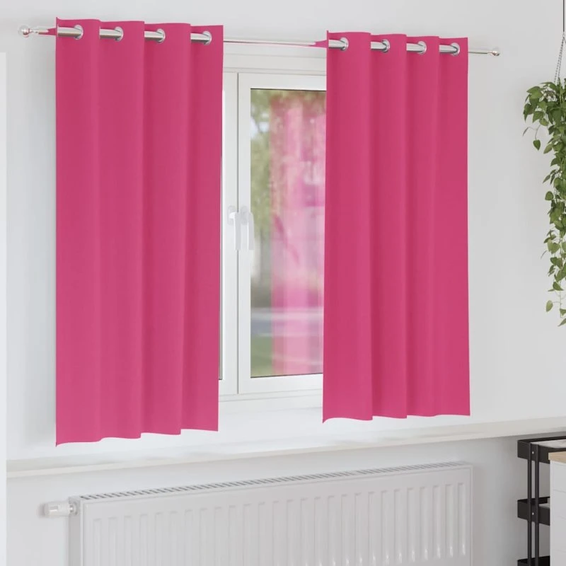 vidaXL Mørklægningsgardiner med Ring 2 stk, Lys Pink, 175 x 140 cm