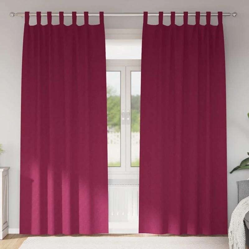 vidaXL Mørklægningsgardiner 260 x 140 cm Vinrød