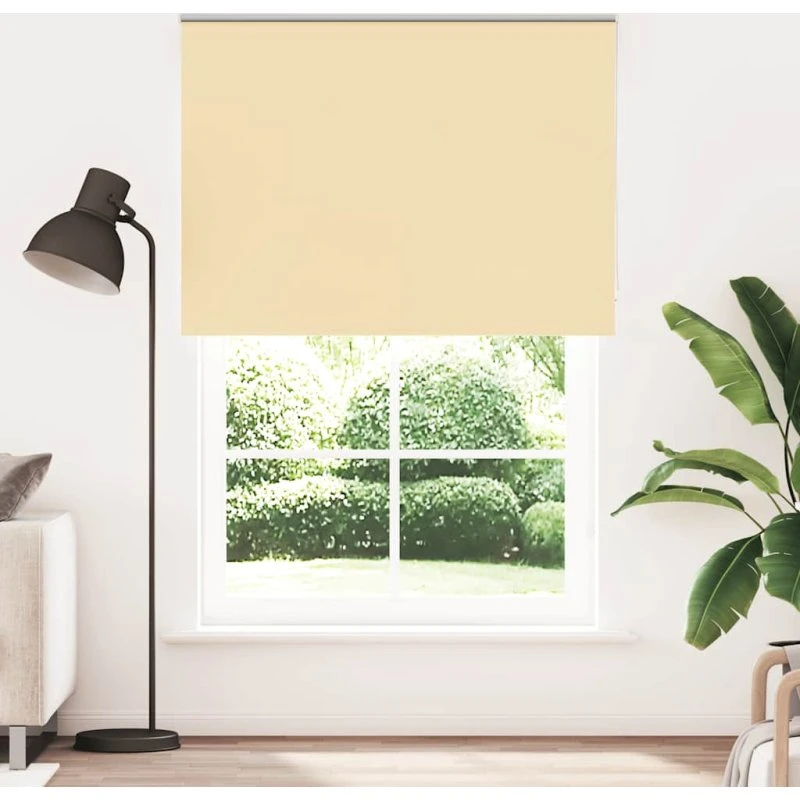 vidaXL Mørklægningsrullegardin 160x210 cm, beige, 100% polyester