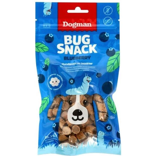Dogman Bug Snack Blueberry 80 g