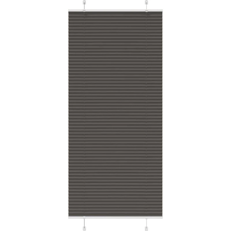 vidaXL Plisségardin Sort 90x200 cm, 100% Polyester