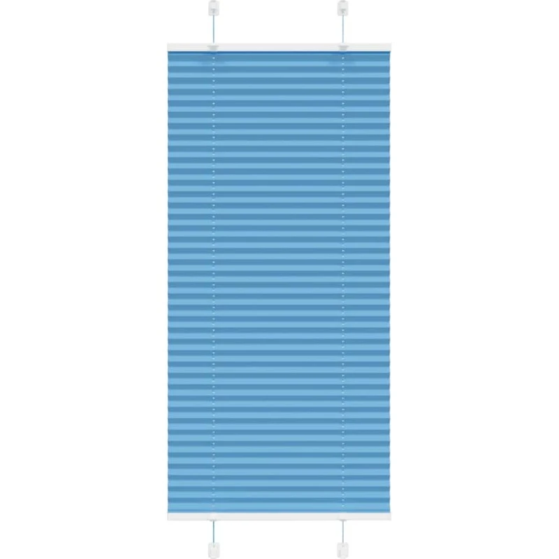 vidaXL Plisségardin Blå 60x150 cm, 59,4 cm stofbredde, polyester