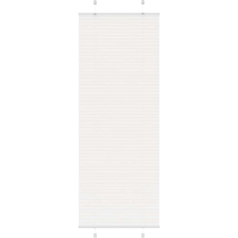 vidaXL Plisségardin Hvid 70x200 cm, 69,4 cm bred