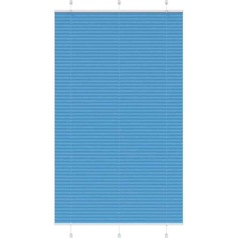 vidaXL Plisségardin Blå 120x200 cm, 119,4 cm stofbredde, polyester