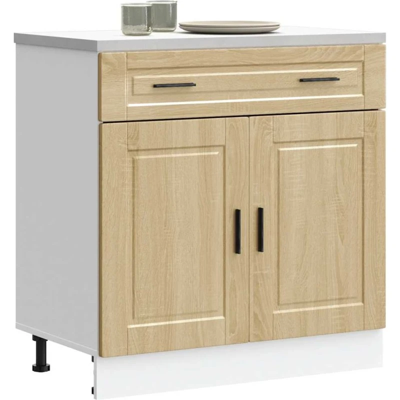 vidaXL Porto Sonoma-Eg Køkkenunderskab, Træ, 100 cm