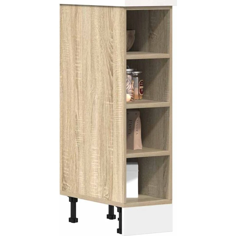 vidaXL Underskab 20x44,5x81,5 cm i konstrueret træ, sonoma-eg