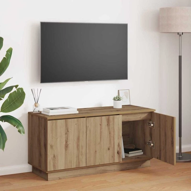 vidaXL TV-skab Artisan Egetræ 100 x 38 x 49 cm