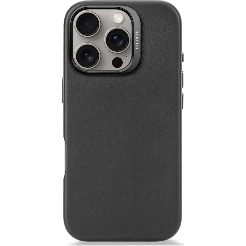 Decoded Leather Case til iPhone 16 Pro, Sort