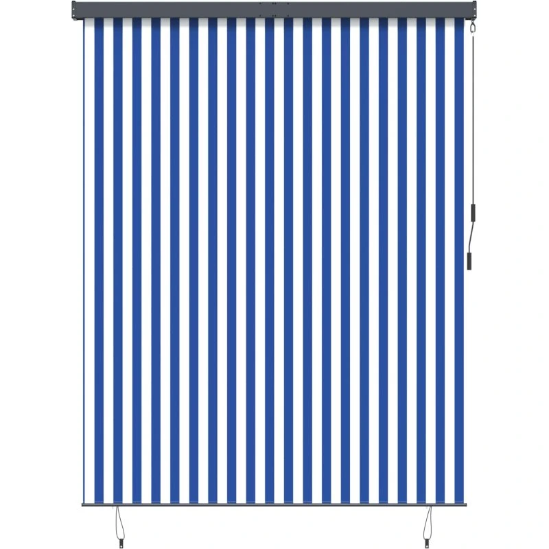 vidaXL Rullegardin Blå/Hvid 200 x 250 cm Stof & Aluminium