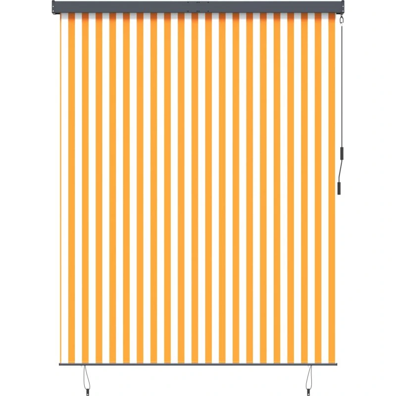 vidaXL Rullegardin Hvid/Orange 200x250 cm