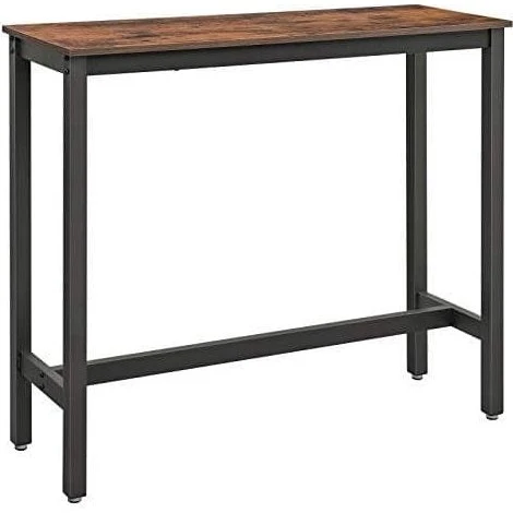 Vasagle LBT12X barbord, 120 x 40 x 100 cm, rustik brun og sort