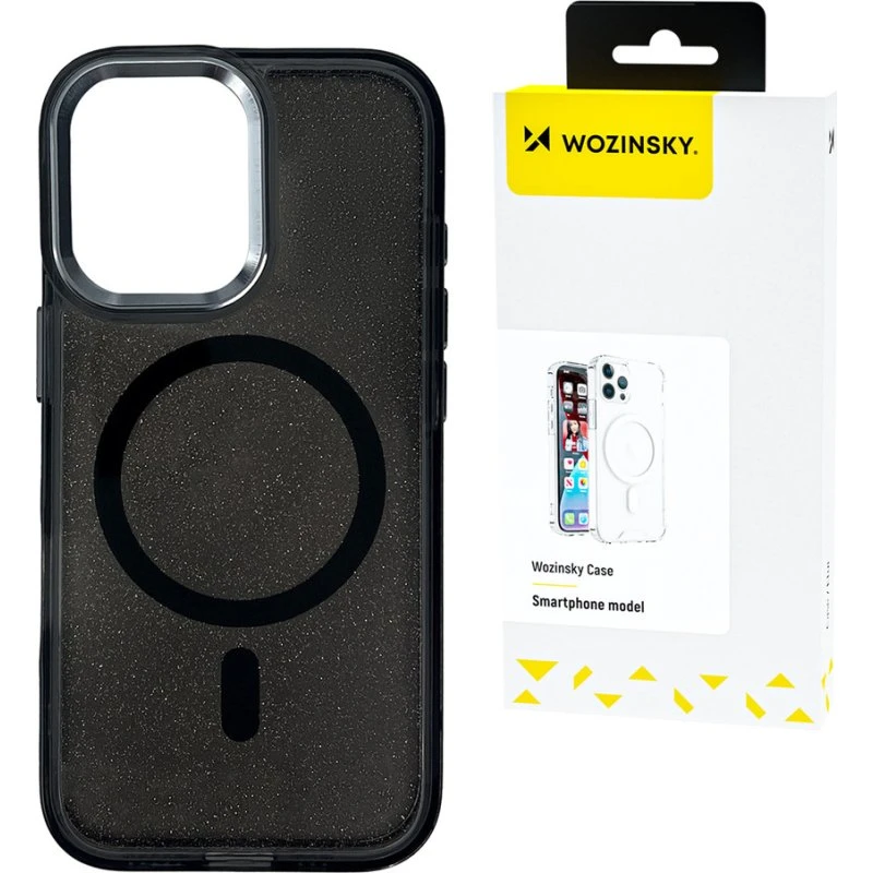 Wozinsky Glitter MagSafe Case, Sort til Samsung Galaxy S25 Ultra