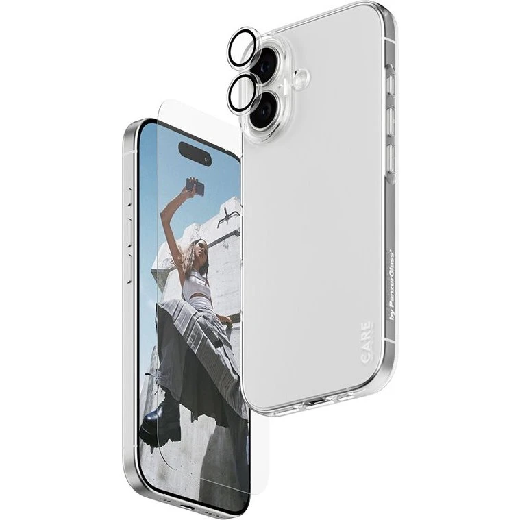 PanzerGlass SAFE 3-in-1 Combo Bundle iPhone 17, klar