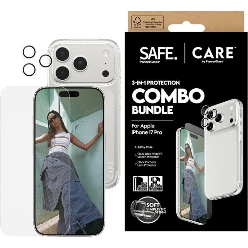 PanzerGlass CARE 3-in-1 Klar Cover til iPhone 17 Pro