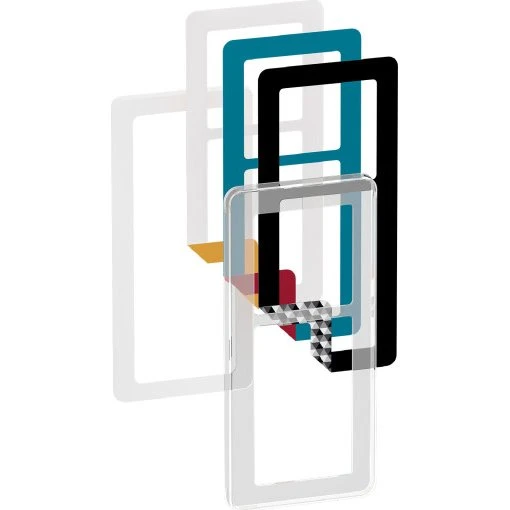 LK Fuga Choice Designramme 2½ modul, transparent med 6 farver