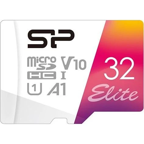 Silicon Power Elite Colorful microSDHC 32 GB pink/hvid UHS-I U1 A1 V10