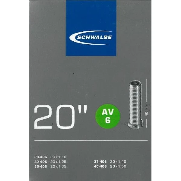 Schwalbe Slange 20 x 1,35-1,50 AV6 med Auto ventil