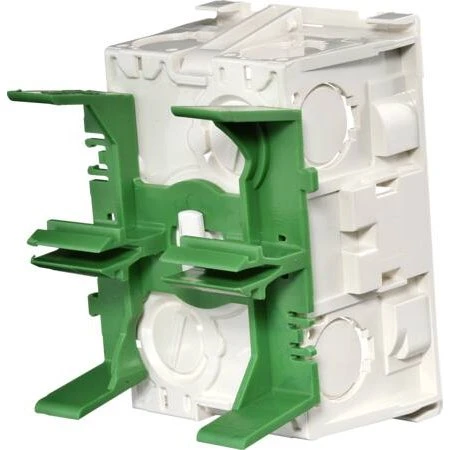 Hager CLIC'LINE Dobbelmodul SC2-BR Grøn Fod