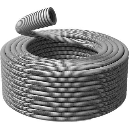 FLEXRØR 16 mm Grå 100 m - PVC Korrugeret