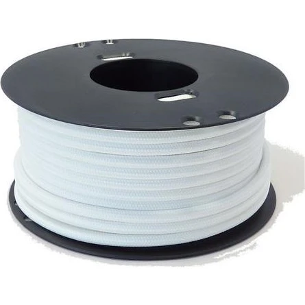 RG25 LEDNING 2X0,75 70 GR HVID TEXTIL