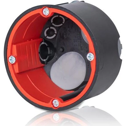 f-tronic HW Brandbeskyttende Forfradåse Ø68mm, 50mm Dyb, Sort