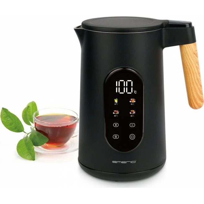 Emerio WK-132230 Sladdløs Vattenkoker, 1,7 L, Matt Svart