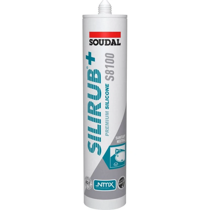 Soudal Silirub+ Sanitetssilikone Hvid 300ml