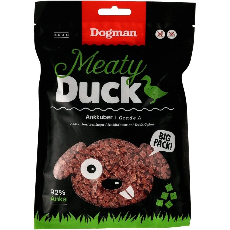 Dogman Duck Cubes andegodbidder, 80 g eller 300 g