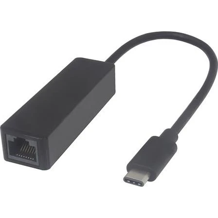 MicroConnect USB-C til RJ45 Adapter, Sort, 20 cm