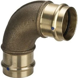 Viega Sanpress 90° vinkel 28 mm Rødgods muffe/muffe
