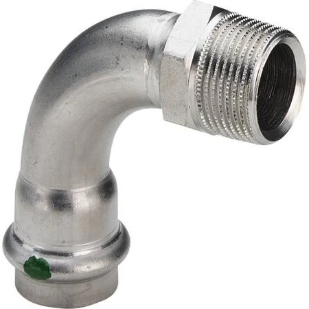 Viega Sanpress Inox 90° bøjning 15 mm x 1/2" rustfrit stål