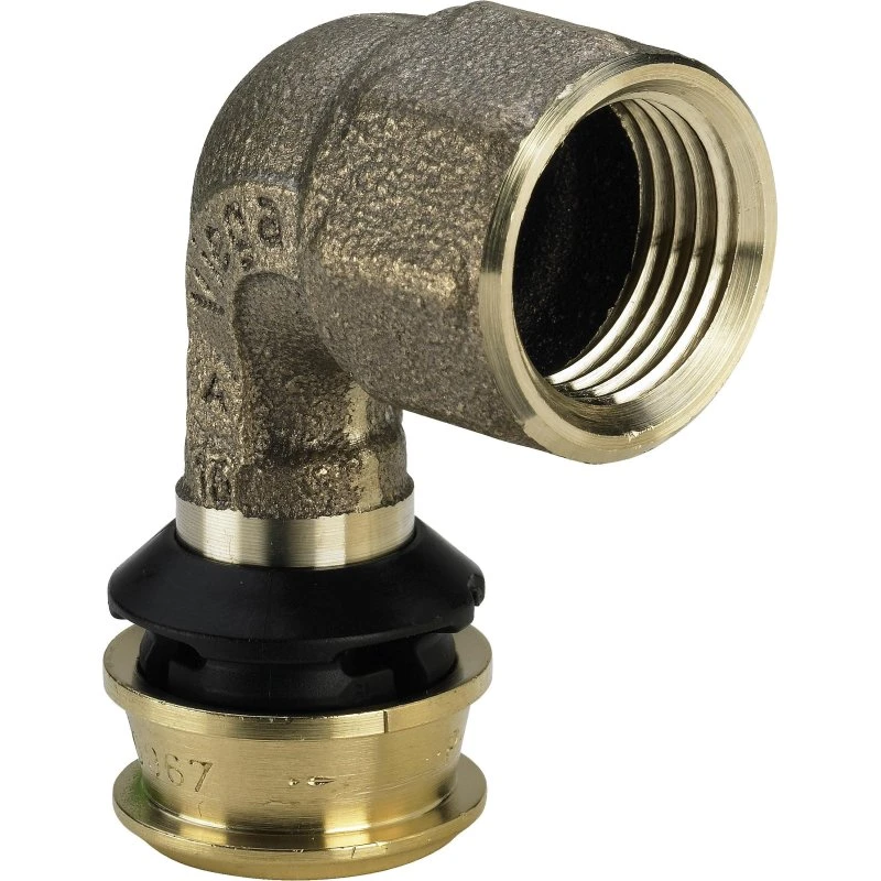 Viega Raxofix 90° bøjning 16 x 1/2" muffe/muffe rødgods