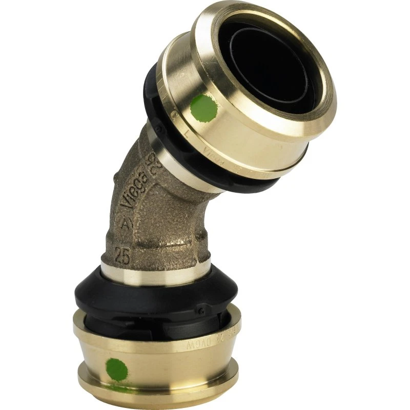 Viega Raxofix Bøjning 45° 25 mm Rødgods / Blank