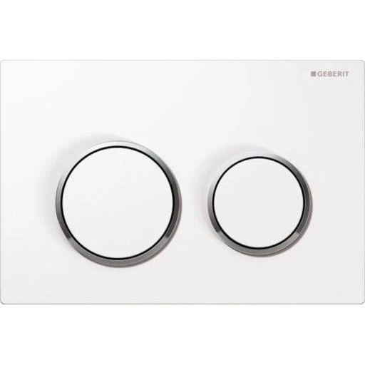 Geberit Omega 20 Betjeningsplade, Hvid/Krom