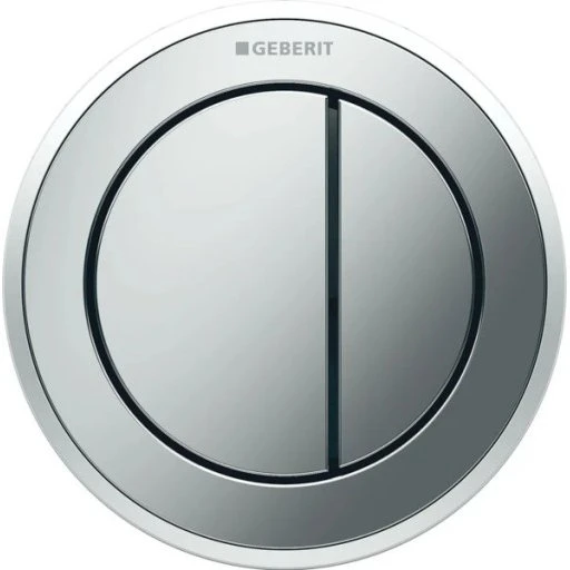 Geberit Omega 10 Runde Trykknap, Krom/Mat Krom