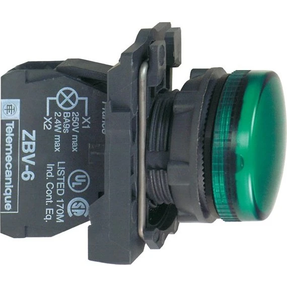Schneider Electric Lampe m/LED grøn 230-240VAC XB5AVM3