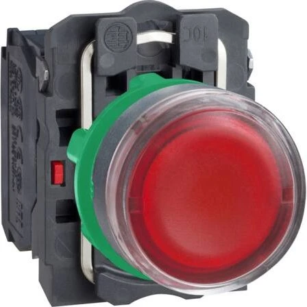 Schneider Electric Lampetryk komp rød 230V m/LED NO+NC