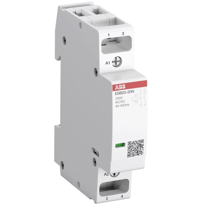 ABB ESB20-20N-01 Installationskontaktor 2-pol 2NO 20A 24V AC/DC