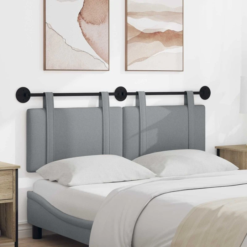vidaXL Hængende Sengegavl Lysegrå 150×55 cm
