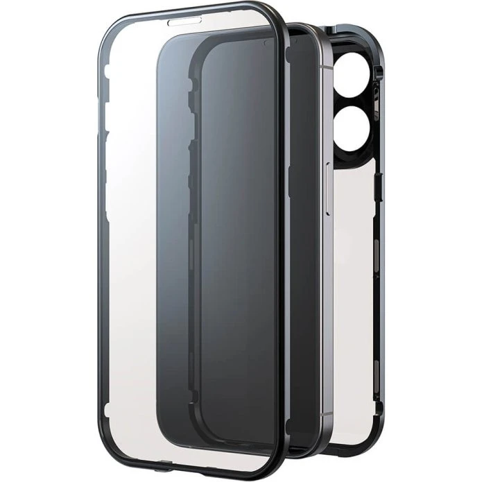 BLACK ROCK 360° Glas Cover Sort til iPhone 15 Pro