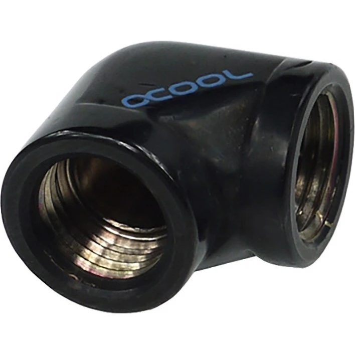 Alphacool 17042 L-Konnektor G1/4" Indv. Gevind, Sort, Messing