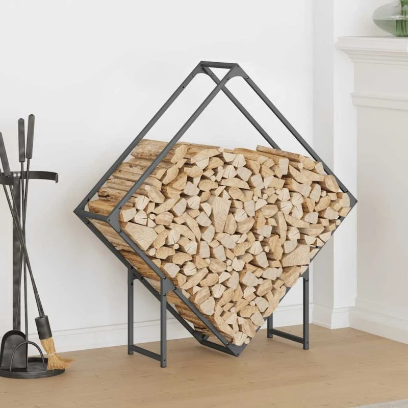 vidaXL Brændestativ 100x25x100 cm i koldvalset stål, antracitgrå