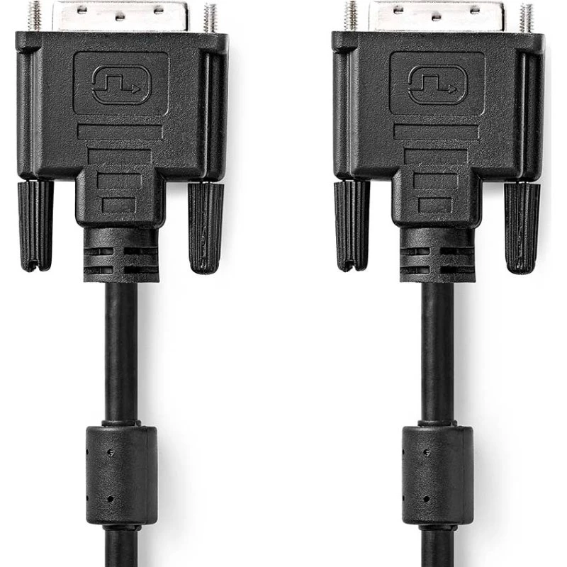 Nedis DVI-D 24+1-pin 10 m Nikkelplateret Kabel, Sort