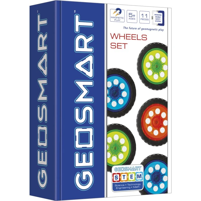 GeoSmart: Wheels Set (Nordic) – Magnetisk byggesæt med 11 dele