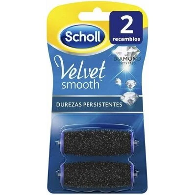 Scholl Velvet Smooth udskiftningsruller til fødder, 2 stk